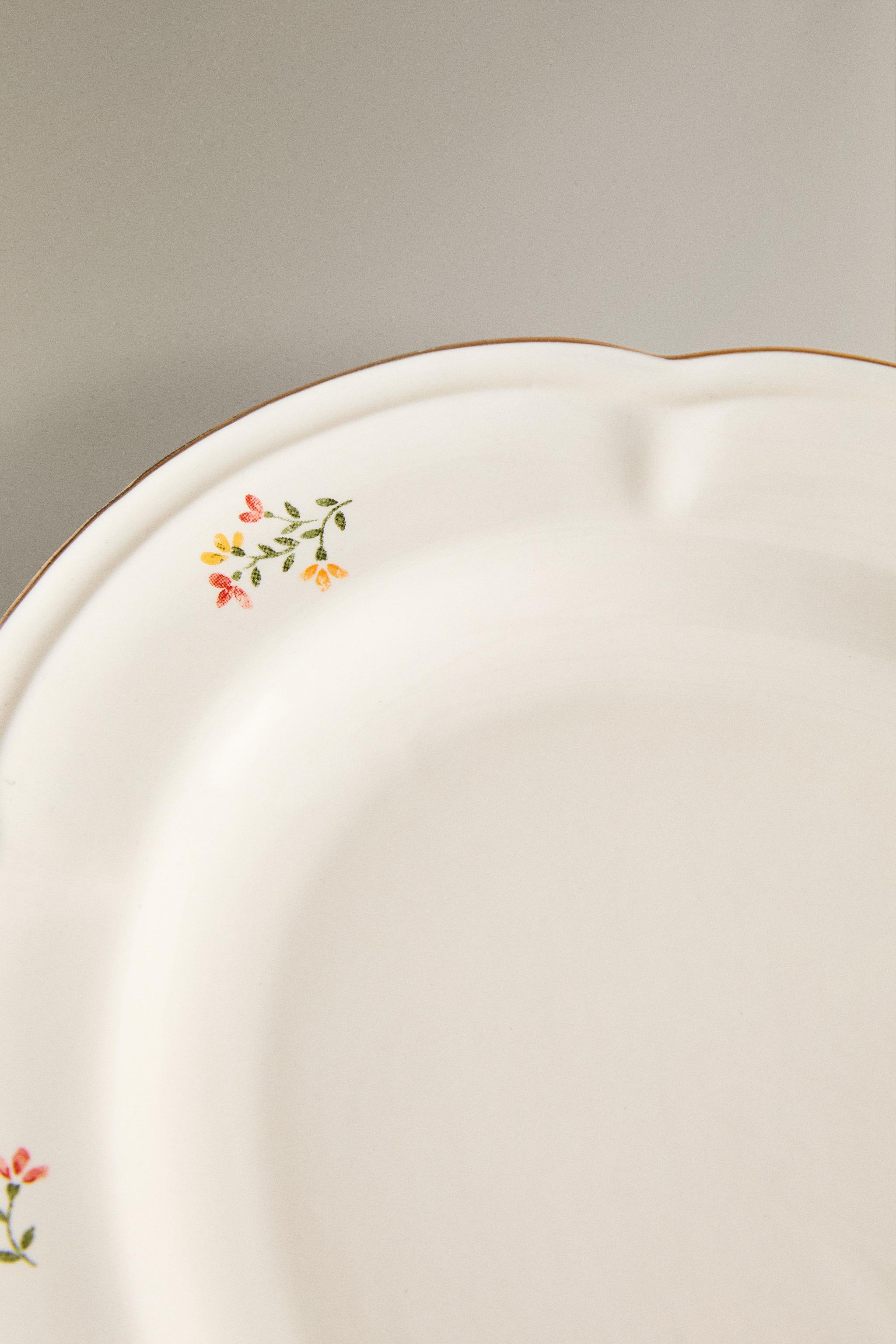 FLORAL PORCELAIN SERVING DISH